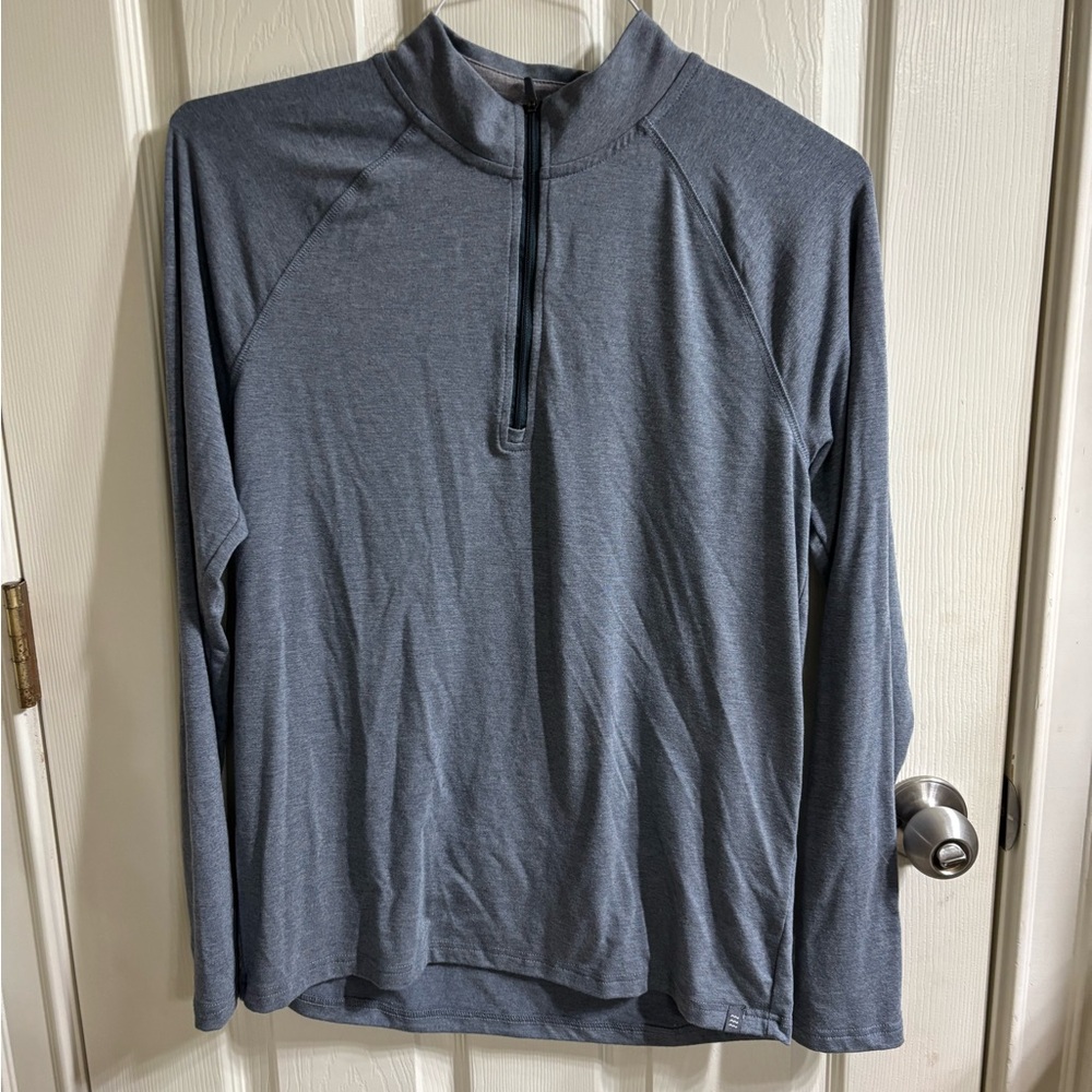 Free Fly Apparel Men's Zip Up Sweater - Blue/gray